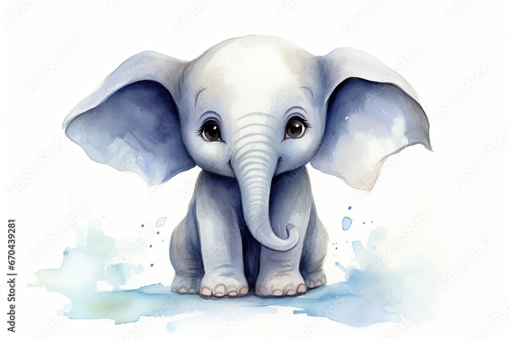 cute little baby elephant watercolor design cute little baby elephant watercolor design