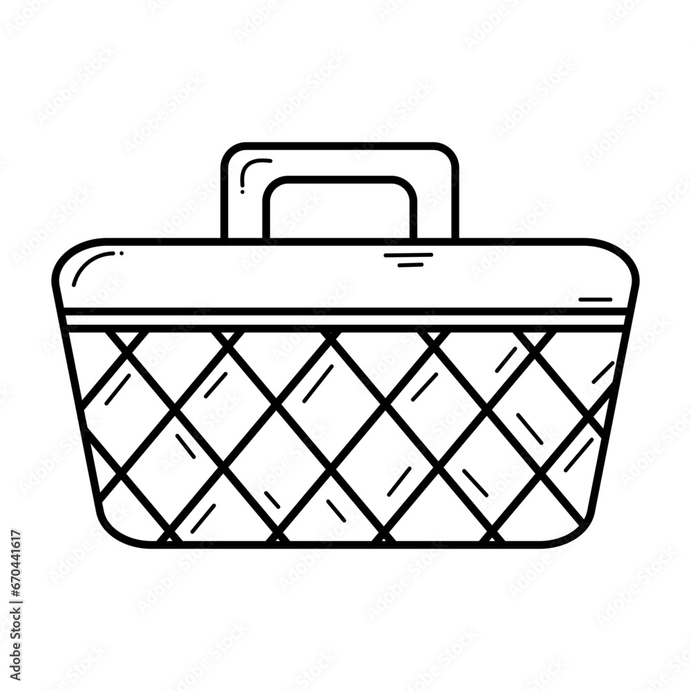 Picnic basket icon vector illustration design Picnic basket icon vector illustration design