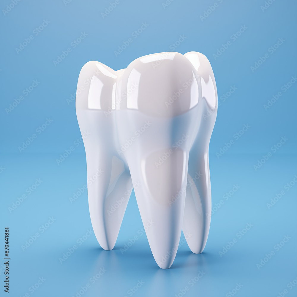 A tooth isolated on white background