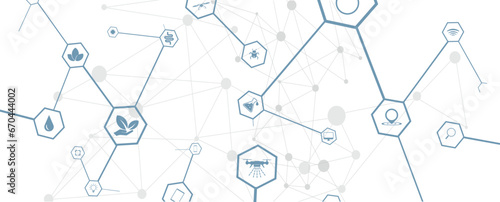 smart farming icons on white background	