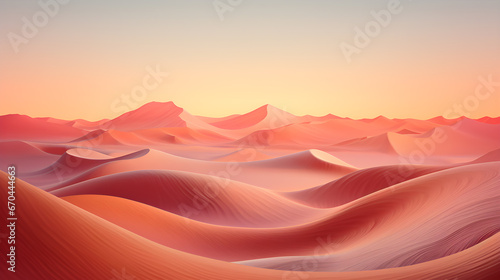  Serene Desert Landscape  Illustrative Background Design