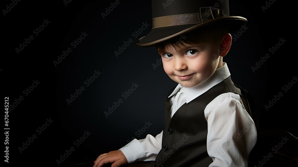 portrait of a boy in a hat