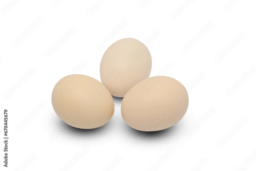 Three white eggs on transparent background png Three white eggs on transparent background png