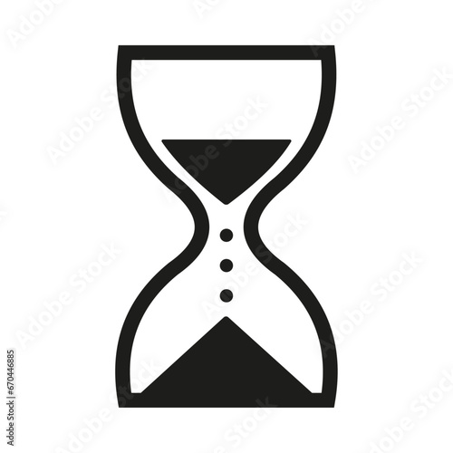 sandglass icon vector design black
