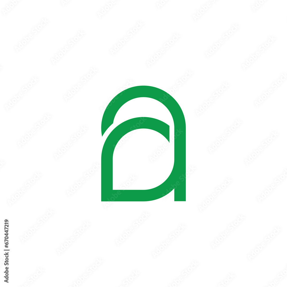 letter a leaf simple geometric line logo vector letter a leaf simple geometric line logo vector
