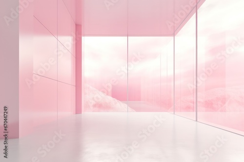 dreamy pastel pink abstract architecture background empty space with copyspace
