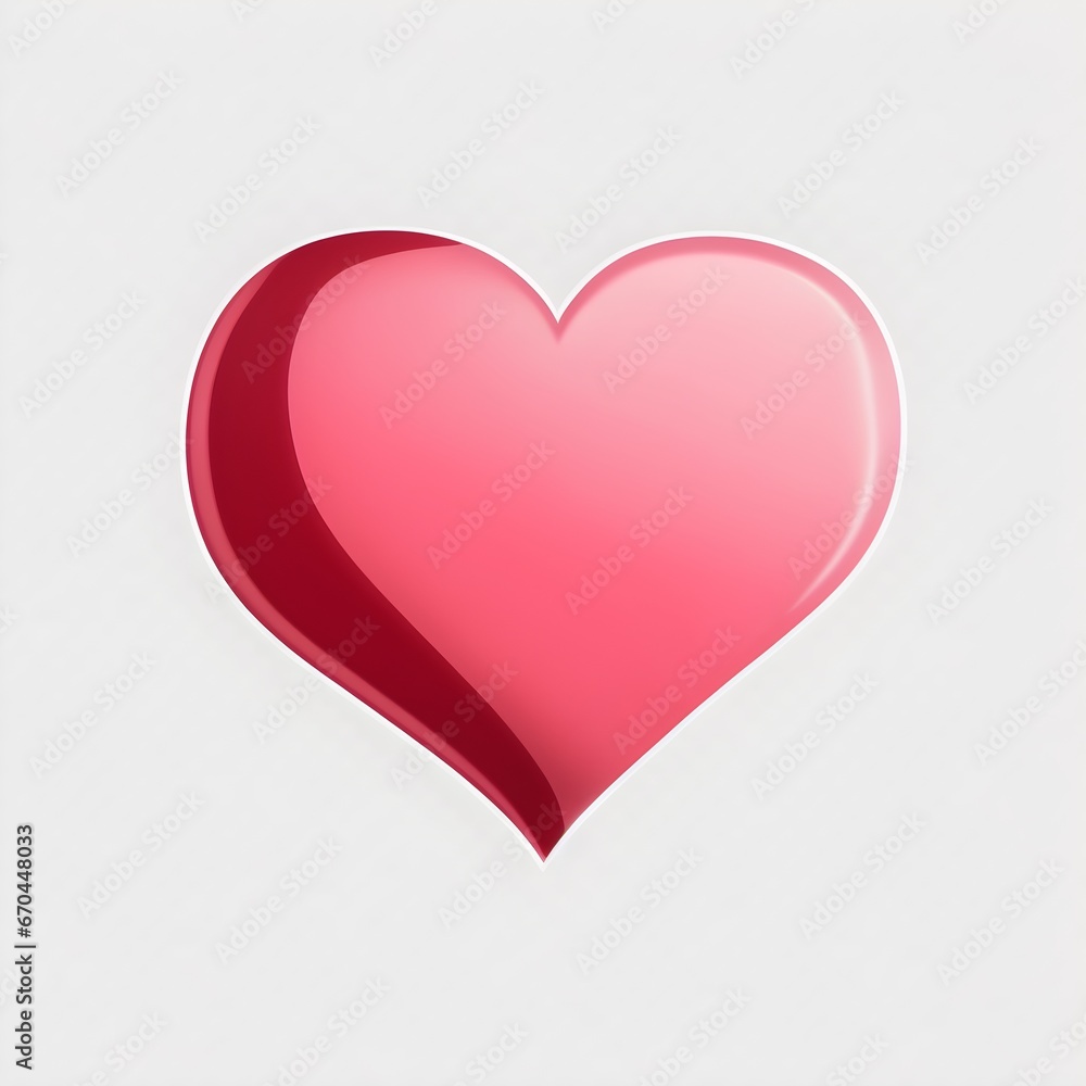 Red heart shape isolated on white background Red heart shape isolated on white background