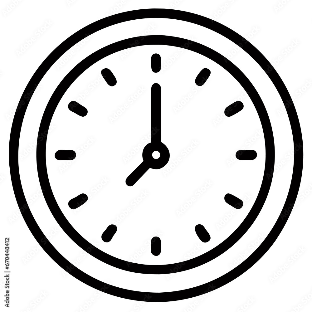clock icon on white background