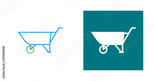Wheelbarrow Vector Icon
