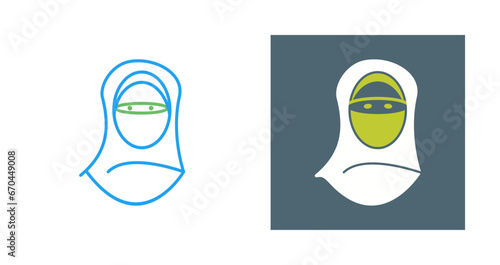 Woman with Niqab Vector Icon