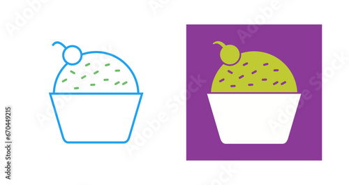 Chocolate fudge cake Vector Icon