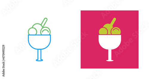 Icecream goblet Vector Icon