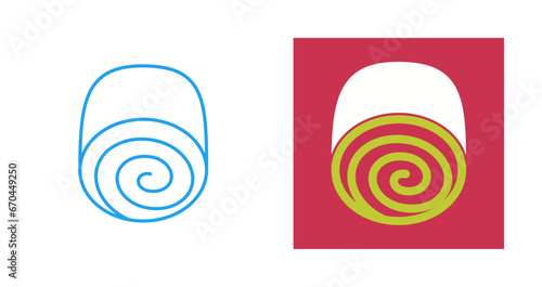 Swiss roll Vector Icon