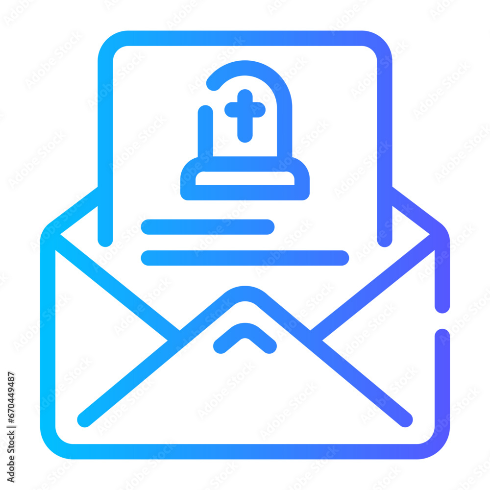 letter Line Gradient Icon