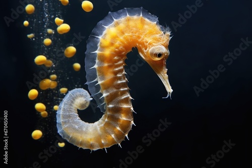 a seahorse carrying fertilized eggs