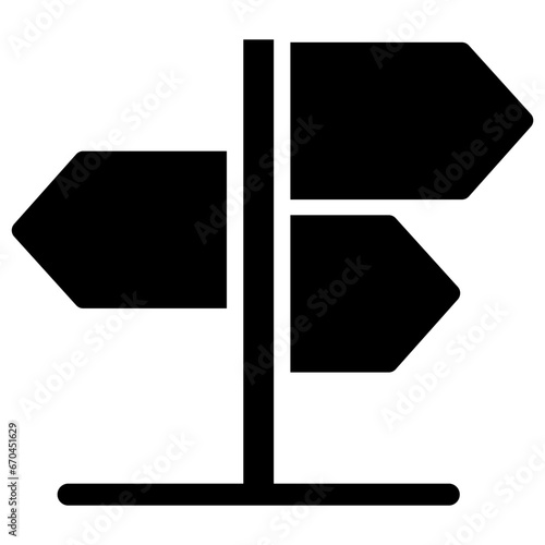 Direction sign icon