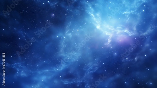 Extreme close-up of abstract blurred space nebula  cosmic blue and starry indigo hues  in the style of gradient blurred wallpapers 