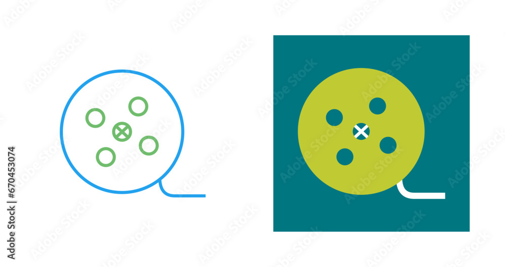 Fototapeta premium Film Reel Vector Icon