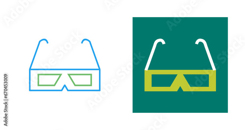 3D glasses Vector Icon