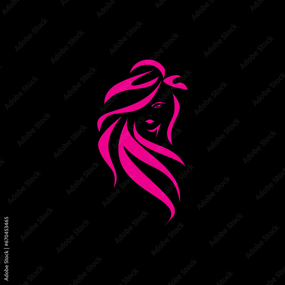 Vector woman in profile template logo or abstract concept for beauty salon. Cosmetics, health centers, fashion and beauty industry. Abstract logo. Vector File. Vector woman in profile template logo or abstract concept for beauty salon. Cosmetics, health centers, fashion and beauty industry. Abstract logo. Vector File.