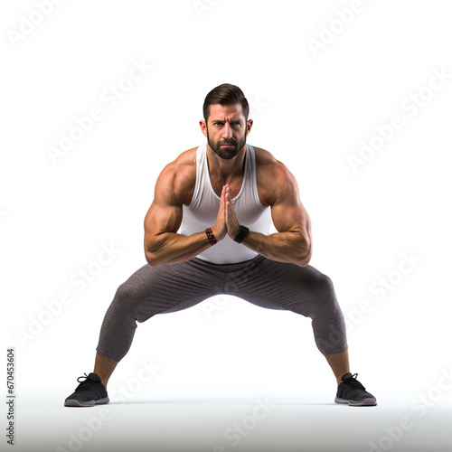 Fitness enthusiast in a workout pose