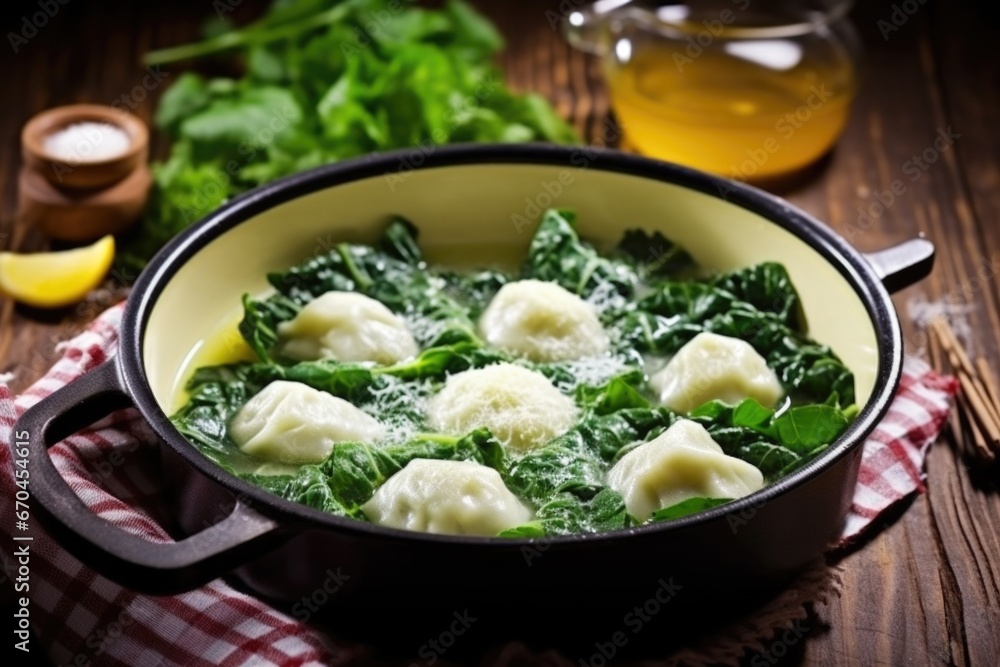 straining dumplings added to zuppa toscana straining dumplings added to zuppa toscana