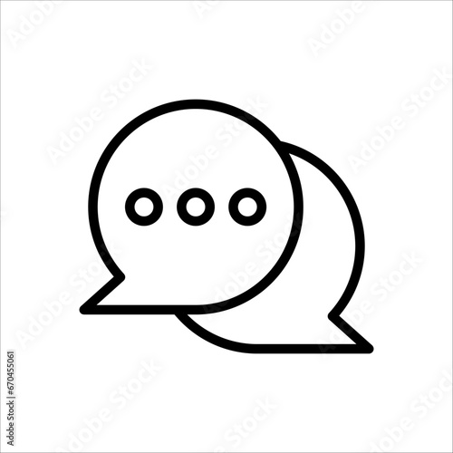 Bubble speech icon vector in trendy design on white background