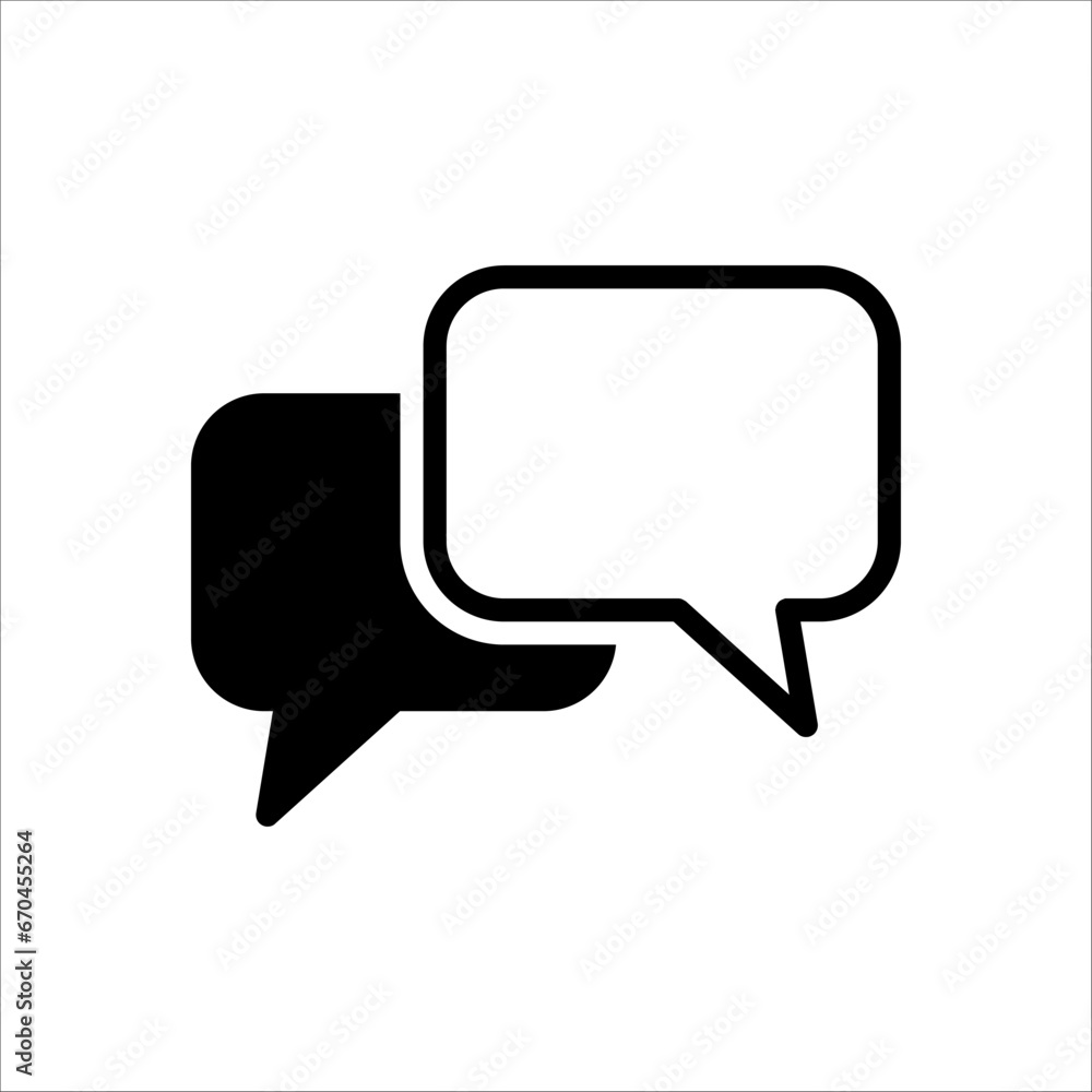 Bubble speech icon vector in trendy design on white background Bubble speech icon vector in trendy design on white background