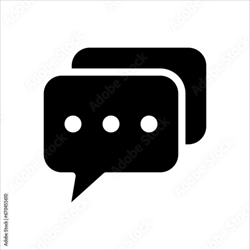 Bubble speech icon vector in trendy design on white background