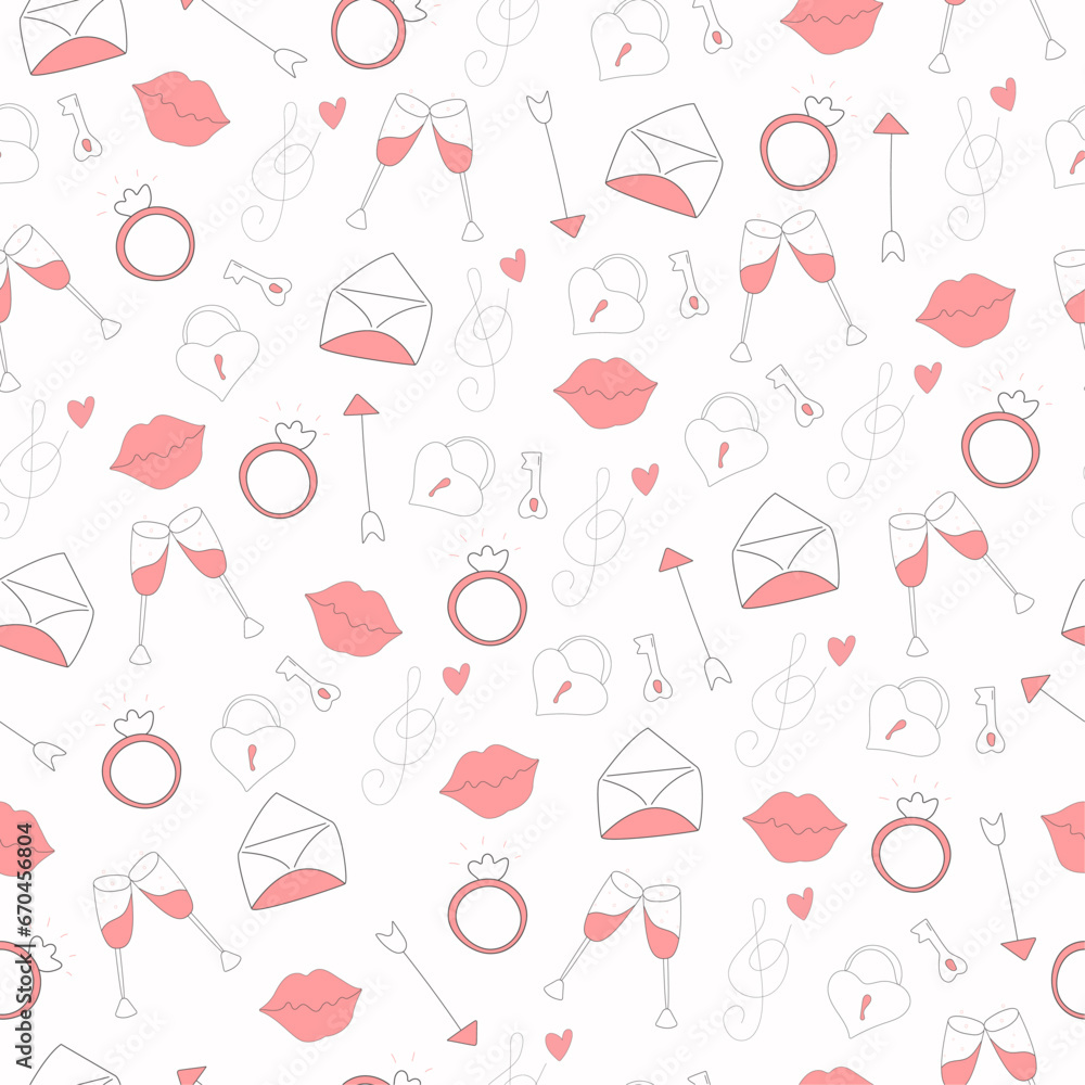 Seamless vector pattern with hearts and arrows.Hand drawn hearts seamless pattern.Hand drawn abstract vector background.Love Pattern. Seamless vector pattern with hearts and arrows.Hand drawn hearts seamless pattern.Hand drawn abstract vector background.Love Pattern.