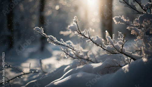 冬の森　雪　クリスマス　Generative AI © RD02_AG