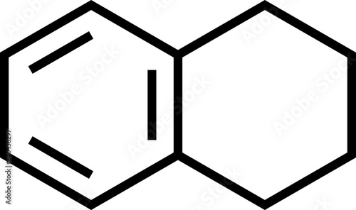 Tetralin C10H12 structural formula, vector illustration