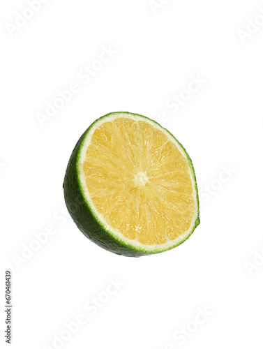 citrus slice isolated on white