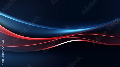 Abstract luxury glowing lines curved overlapping on dark blue background. Template premium award design. Vector illustration