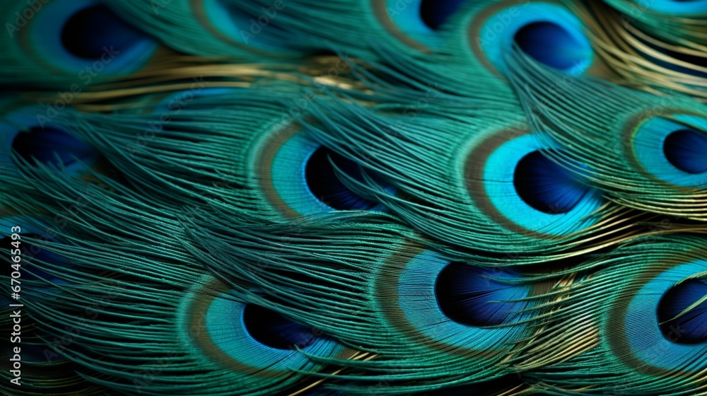 Obraz premium The intricate details of a peacock feather.