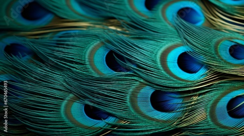 The intricate details of a peacock feather.