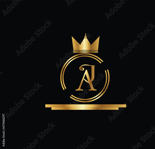 Luxury creative golden latter logo design 