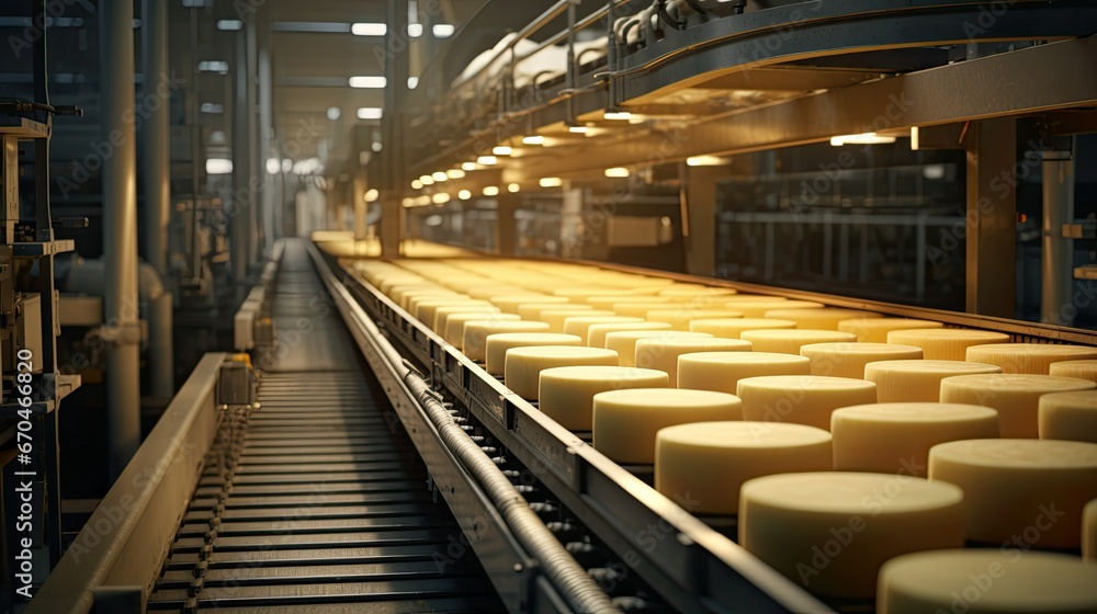 Round cheese production factory