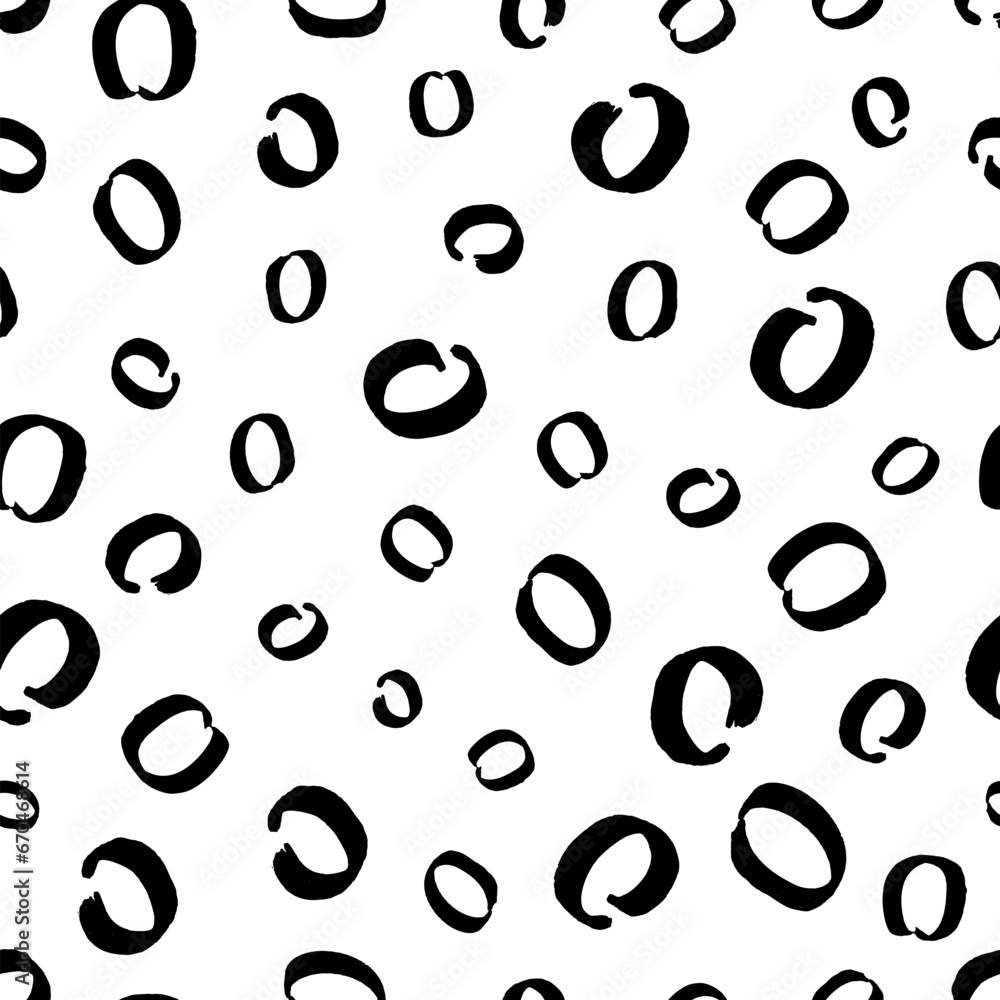 Seamless pattern with sketch circles shape Seamless pattern with sketch circles shape