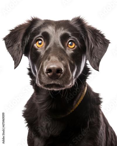 closeup of a black dog on a transparent background © Erich