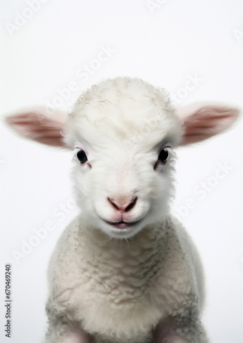 Livestock spring young wool sheep grass agriculture animal lamb white farming cute mammal © VICHIZH