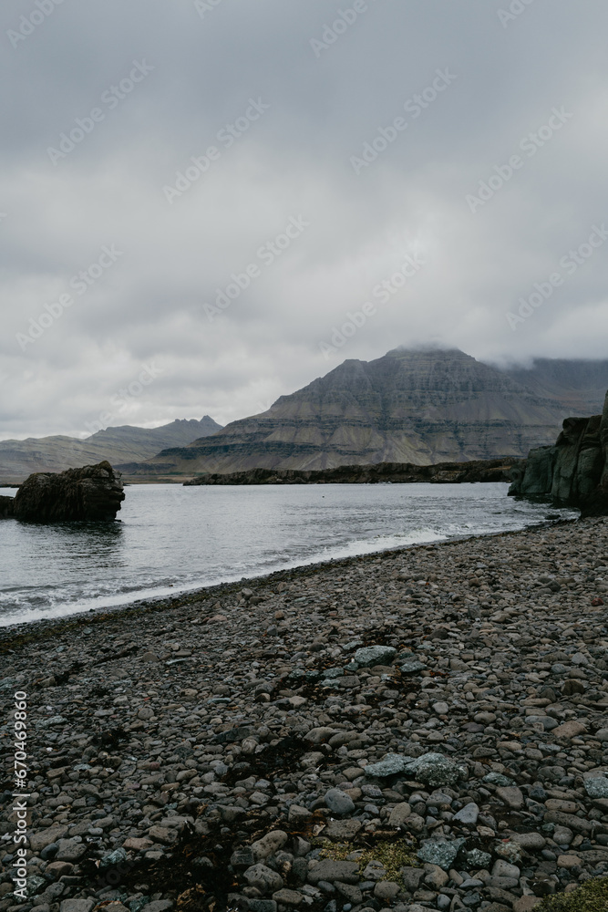 Shore  in Blábjörg in Iceland
