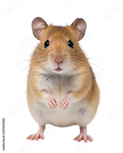 close-up of a hamster on transparent background