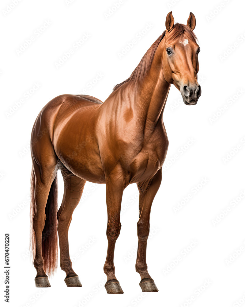 a brown horse on transparent background