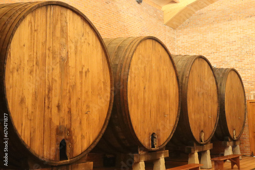 Wooden barrels for alcoholic beverages