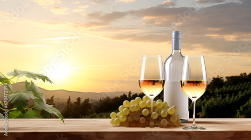 Fototapeta Naklejka Na Ścianę i Meble -  wine and grapes