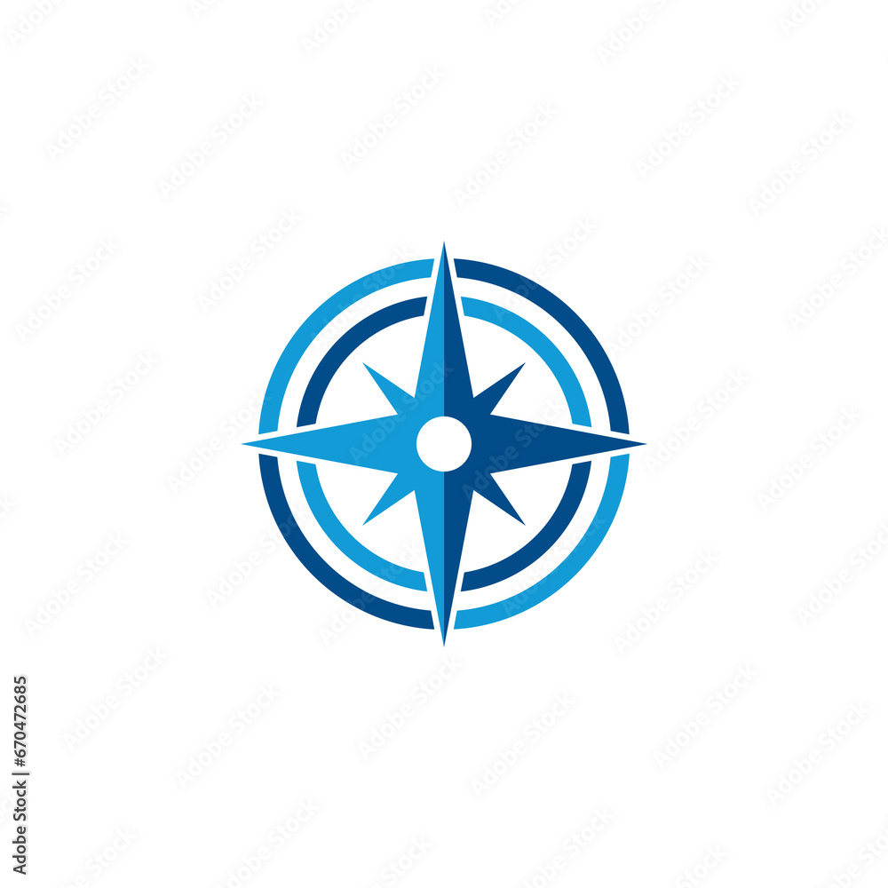 Compass logo icon isolated on transparent background