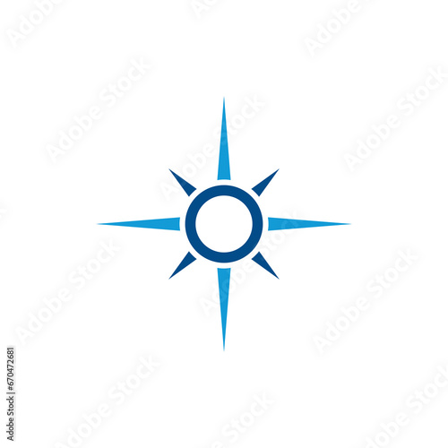 Compass logo icon isolated on transparent background
