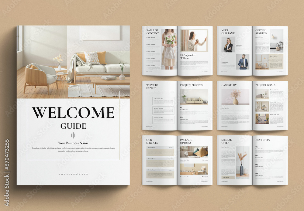 Welcome Guide Template Stock Template | Adobe Stock