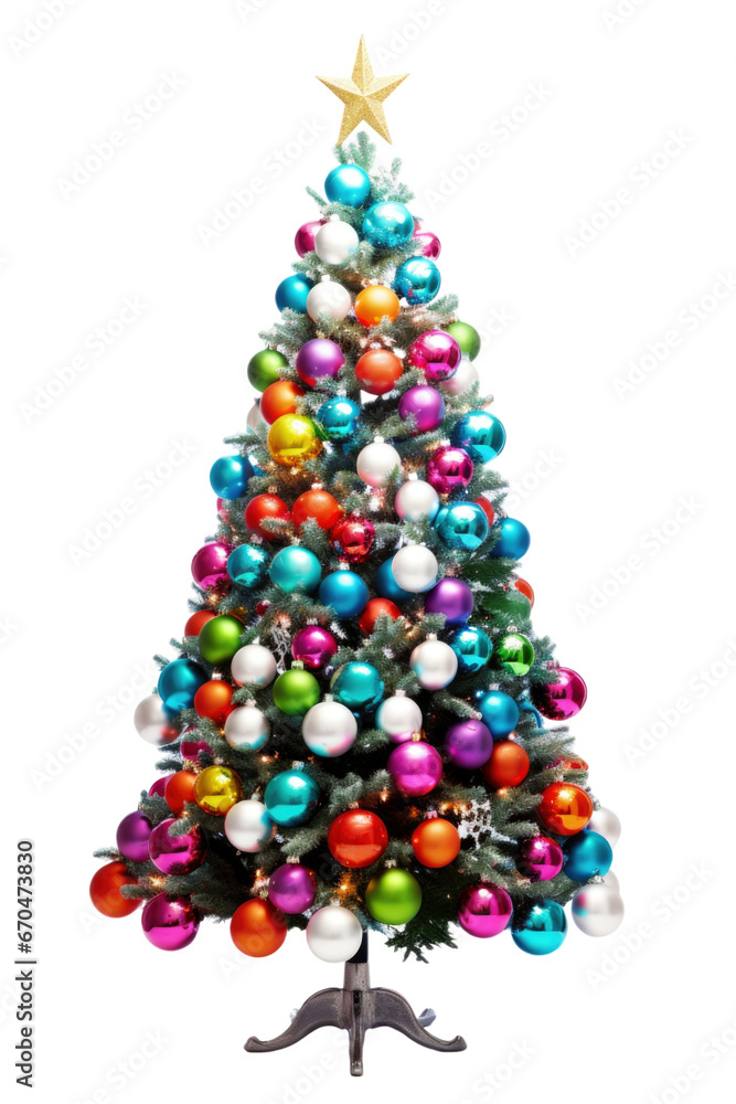Christmas tree in transparent background